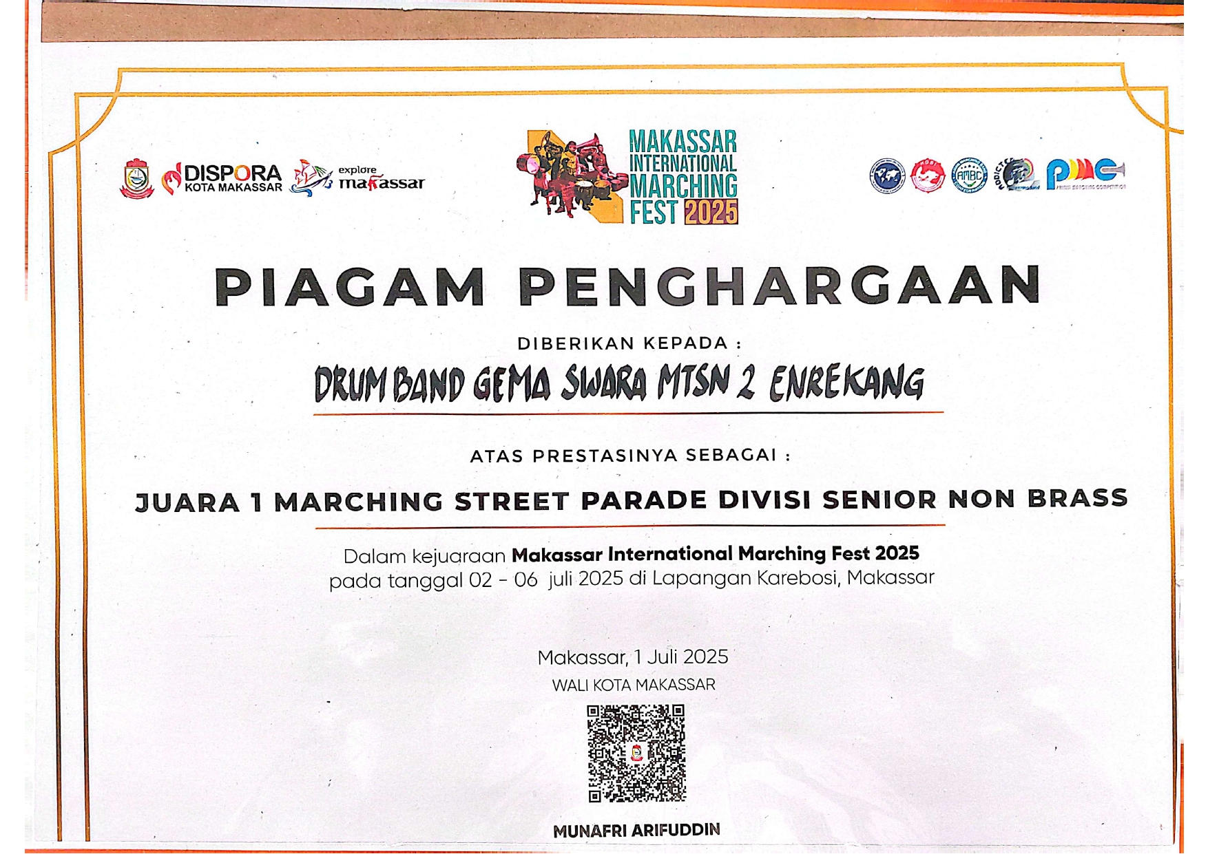 Makassar Internasional Marching Fest 2025
