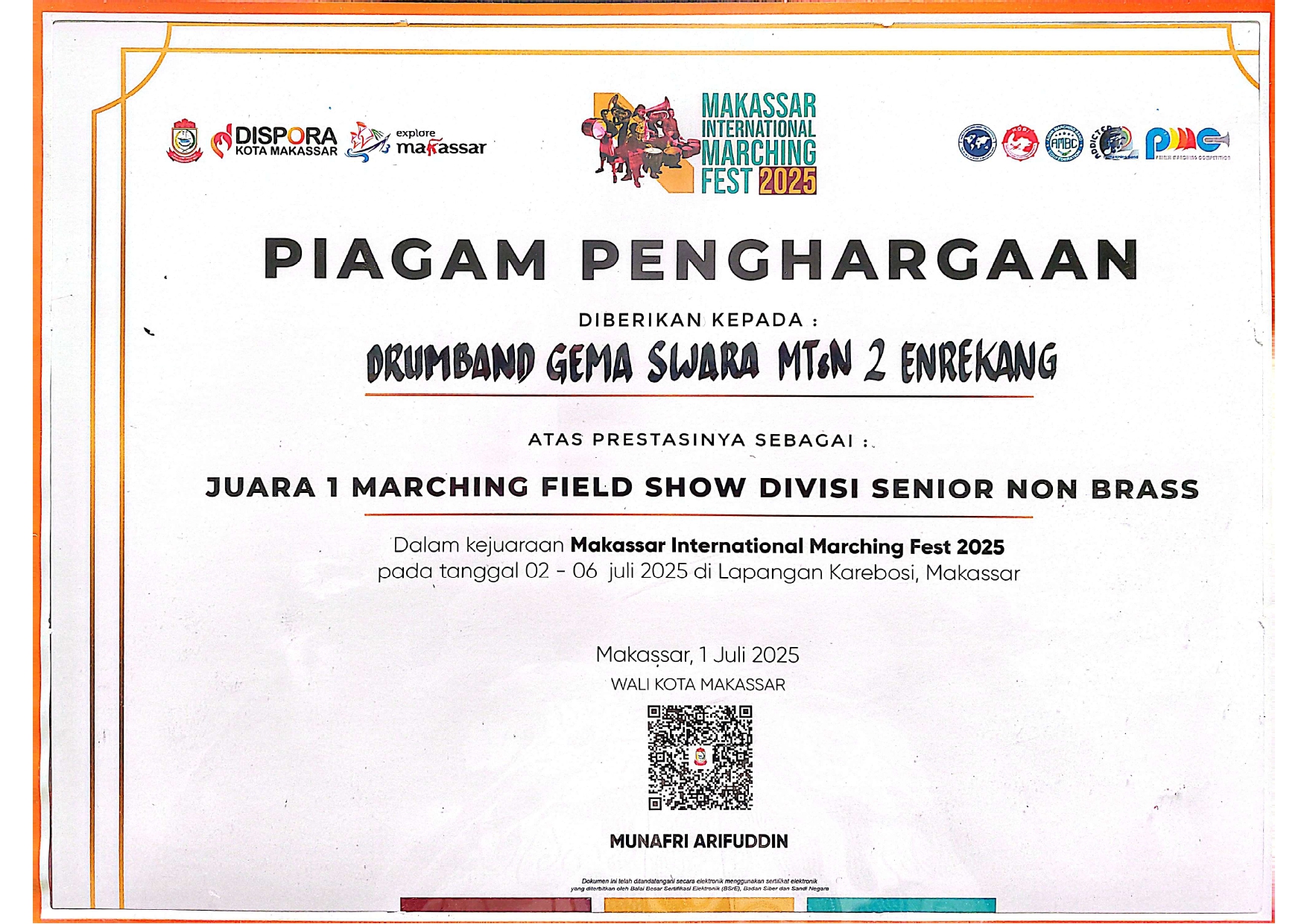 Makassar Internasional Marching Fest 2025
